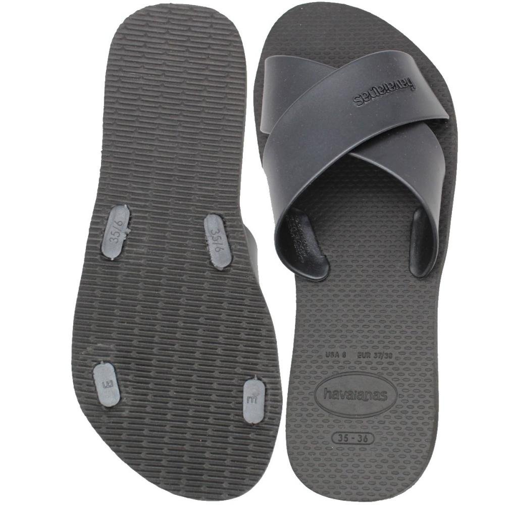Chinelo Havaianas Aqua Metallic Rasteirinha Slide Feminino  Preto 3