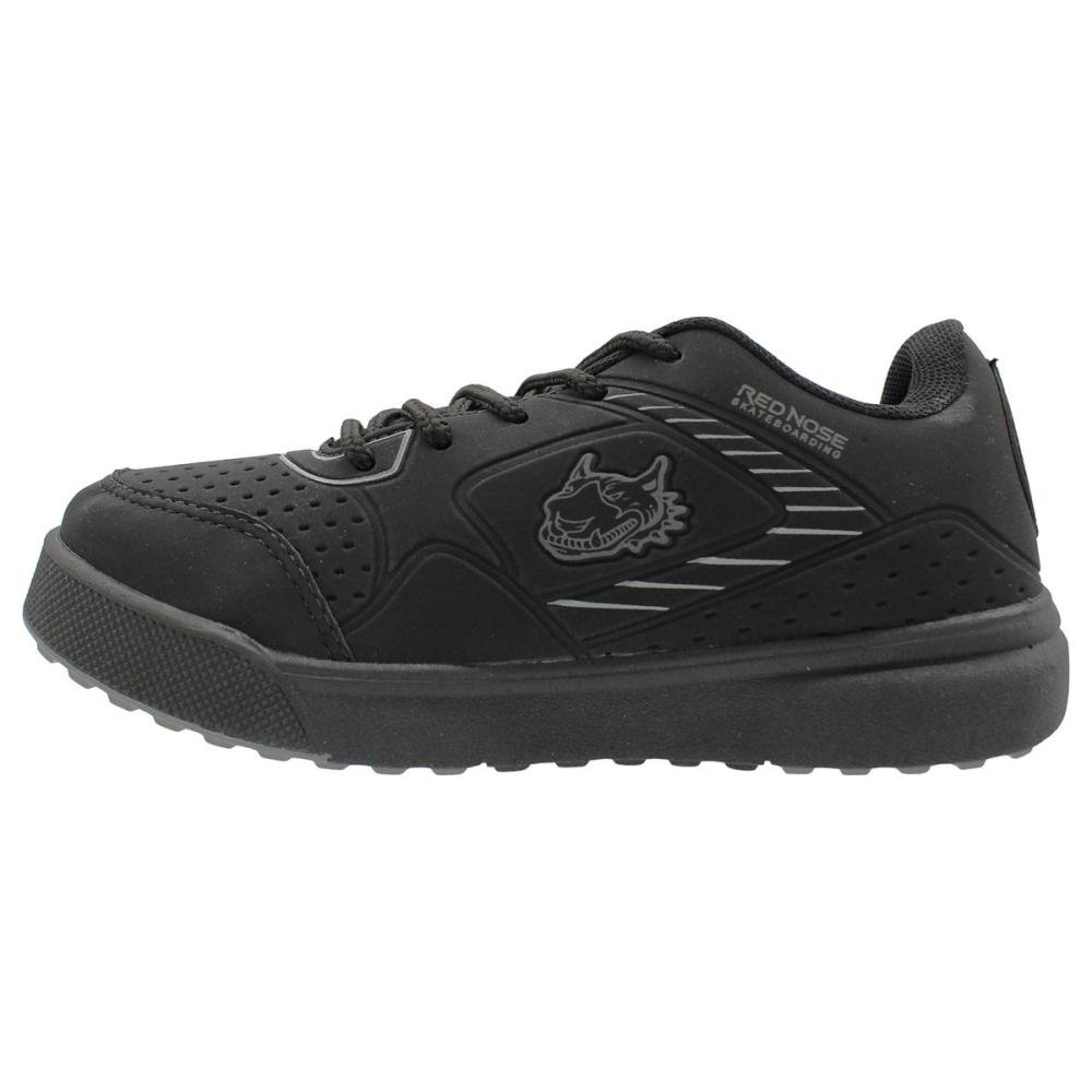 Tênis Casual Juvenil Red Nose Cadarço Perfuros Menino Preto 2