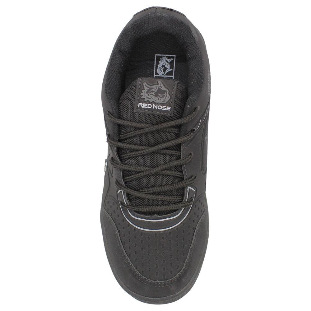 Tênis Casual Juvenil Red Nose Cadarço Perfuros Menino Preto 4