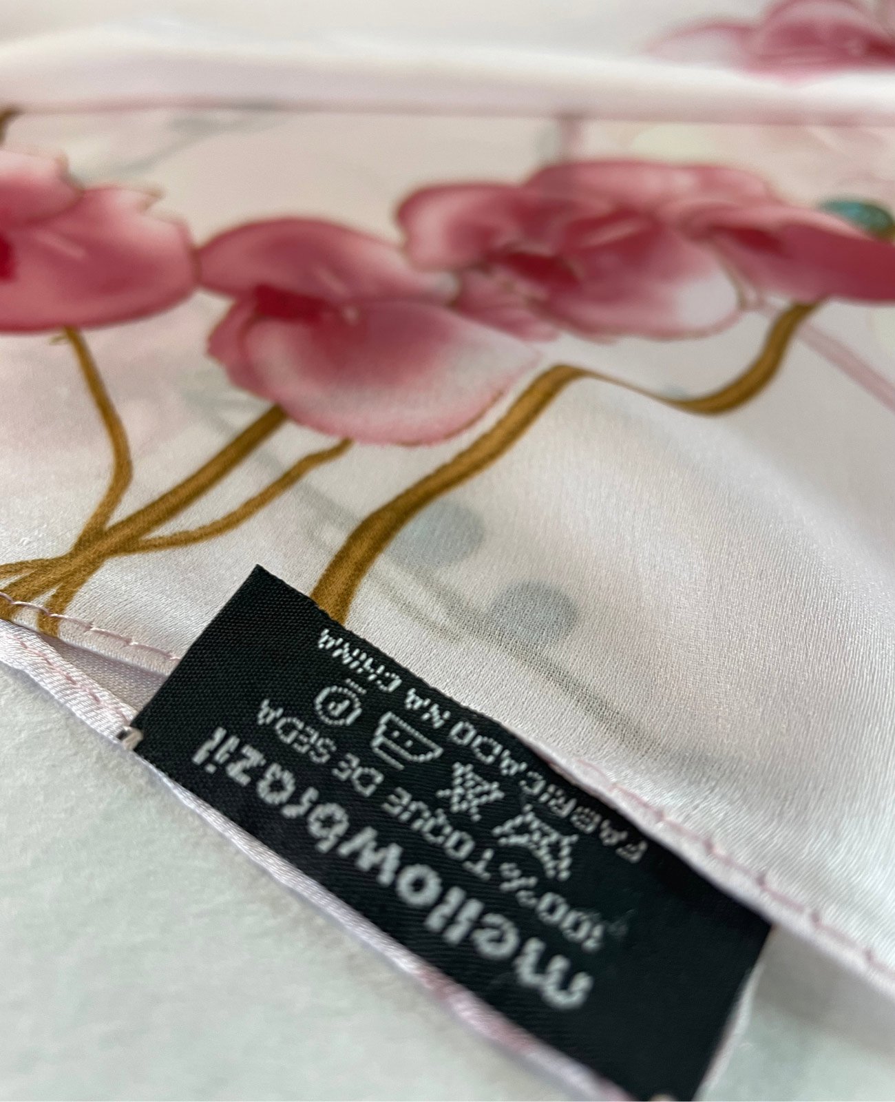 LENÇO JAPÃO Branco/Rosa 2