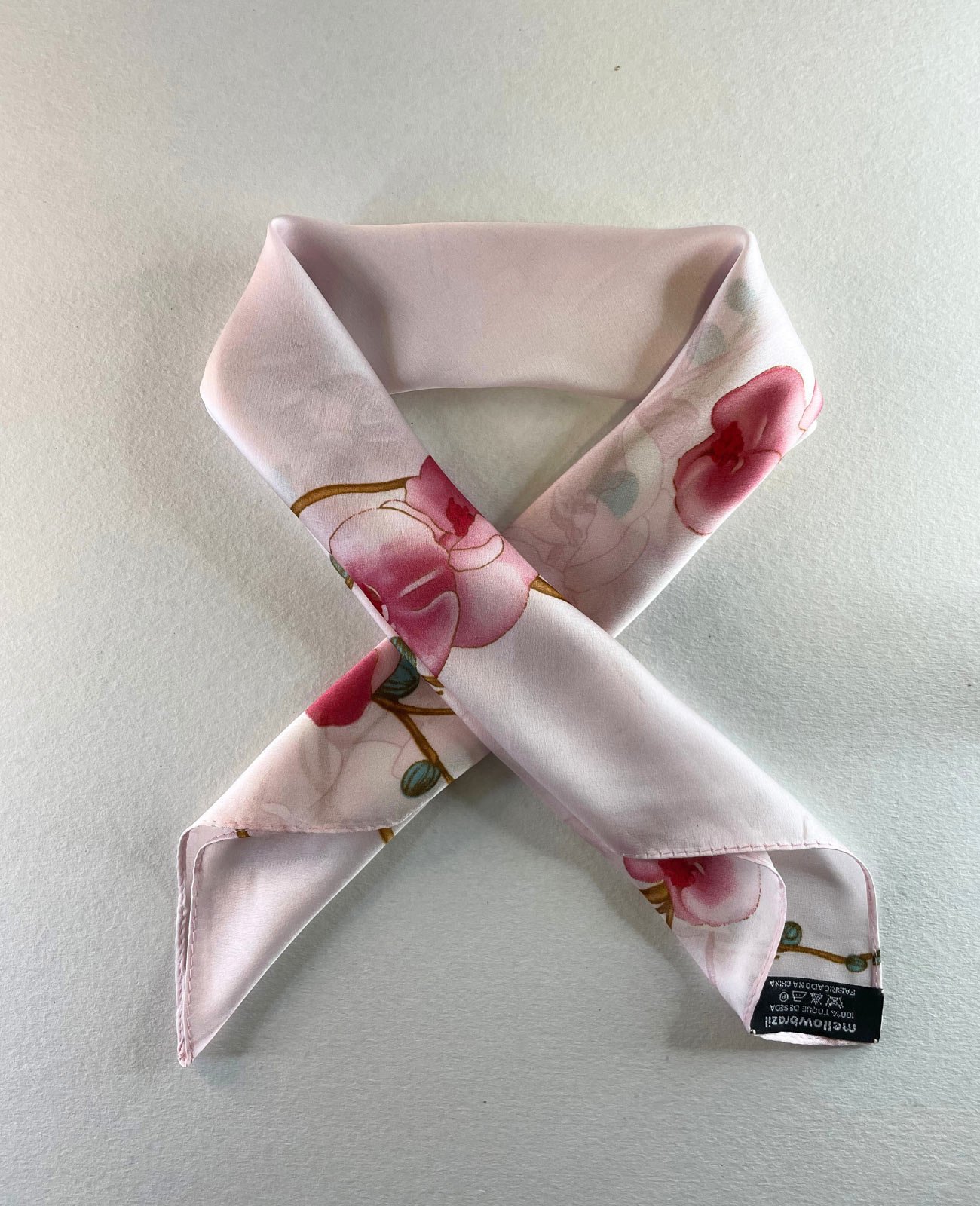 LENÇO JAPÃO Branco/Rosa 3