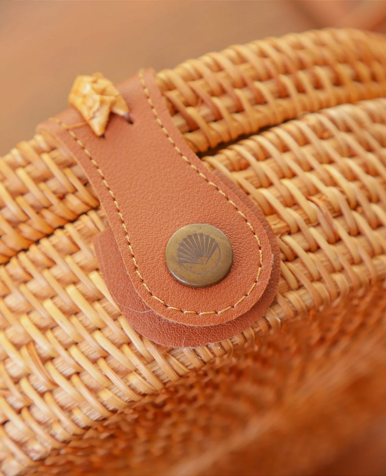 BOLSA DE RATTAN SAN ANDRES Marrom 2
