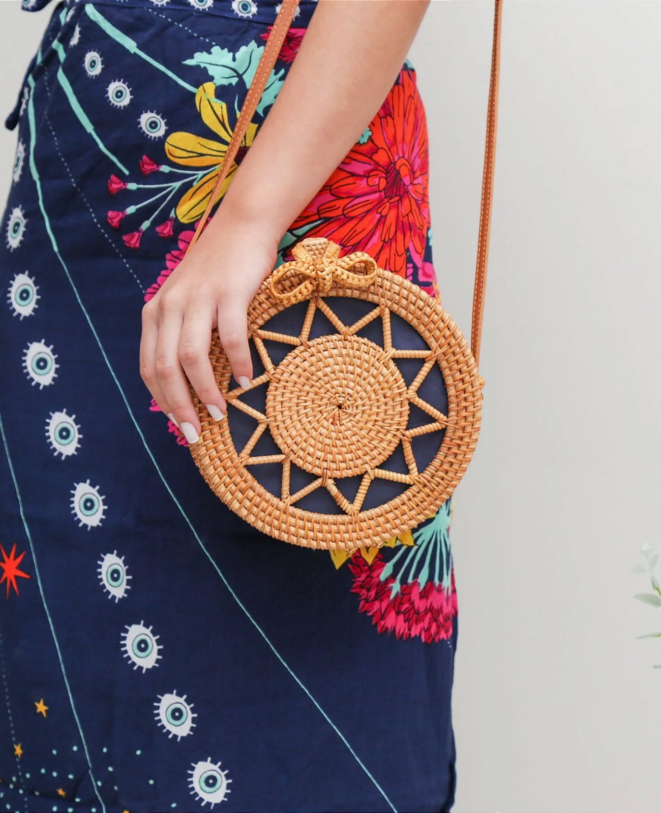 BOLSA DE RATTAN SAN ANDRES Marrom 4