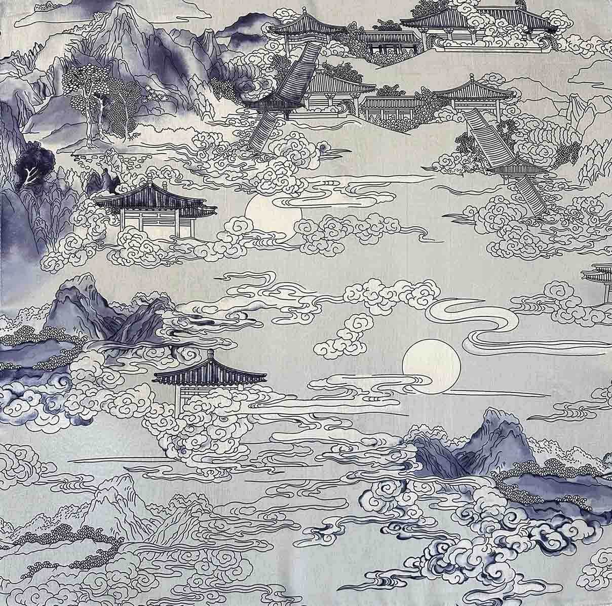 LENÇO KYOTO Azul 3