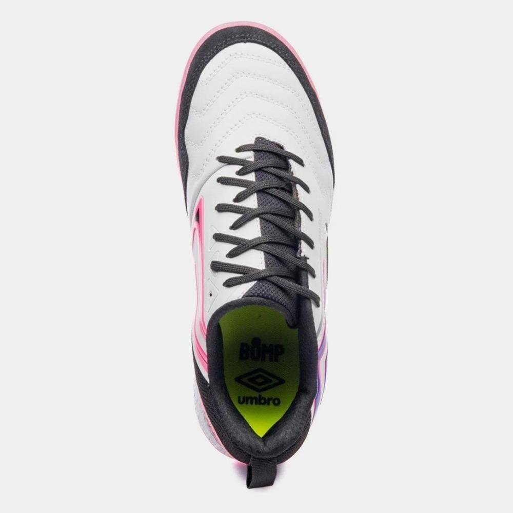 Chuteira Futsal Umbro Pro 5 Bump Club Cinza/Rosa 3