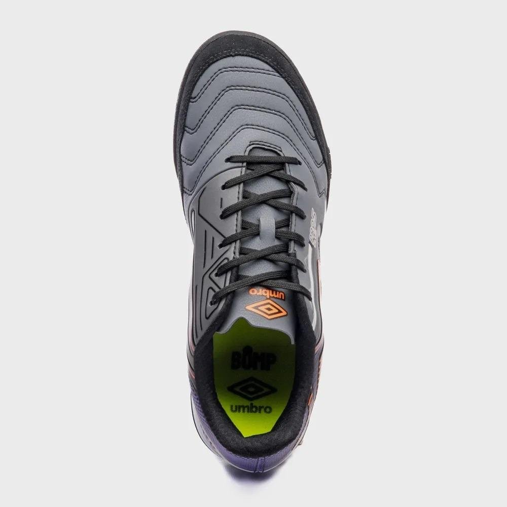 Chuteira Society Umbro Pro 5 Club Preto/Laranja 4