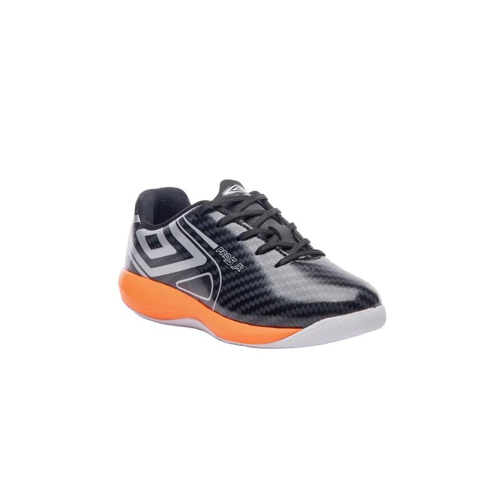 Chuteira Futsal Umbro Pro 5 Jr Preto/Laranja 3