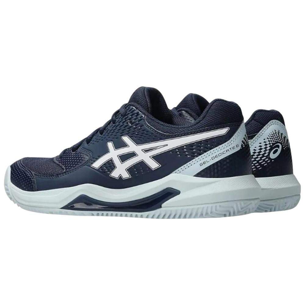 Tênis Asics Dedicate 8 Clay Branco/Azul 3