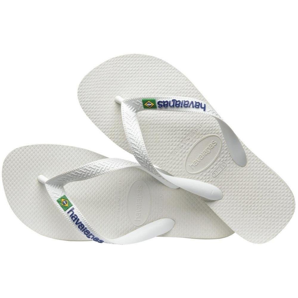 Chinelo Havaianas Brasil Logo FC Branco/Amarelo 2