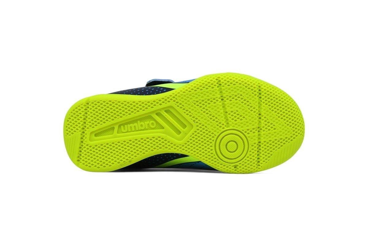 Chuteira Futsal Umbro Flip Kids Azul/Verde 4