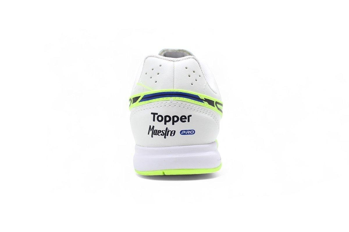 Chuteira Futsal Topper Maestro Pro V Branco/Verde 3
