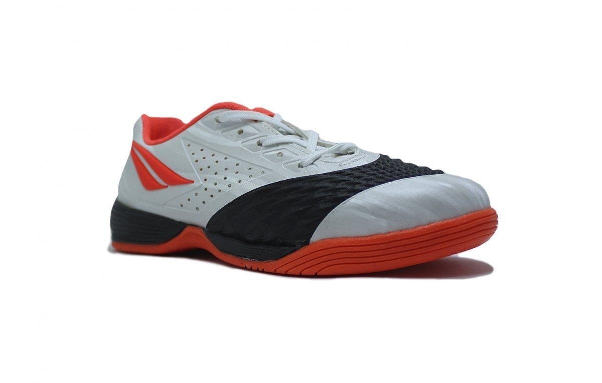 Chuteira Futsal Penalty Max 200 Kids Branco/Laranja 2