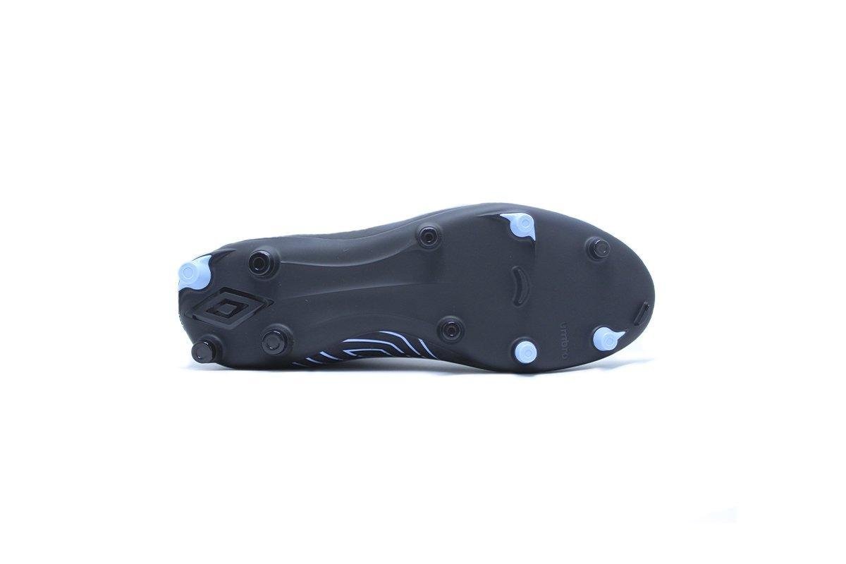 Chuteira campo Umbro Adamant Club - unissex - preto e azul claro Preto/Azul 4