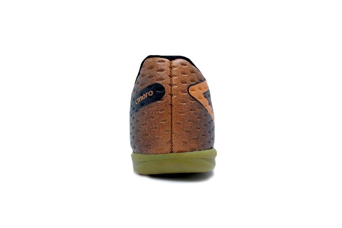 Chuteira futsal/indoor Umbro Warskin Jr infantil - unissex - preto e laranja Preto/Laranja 3