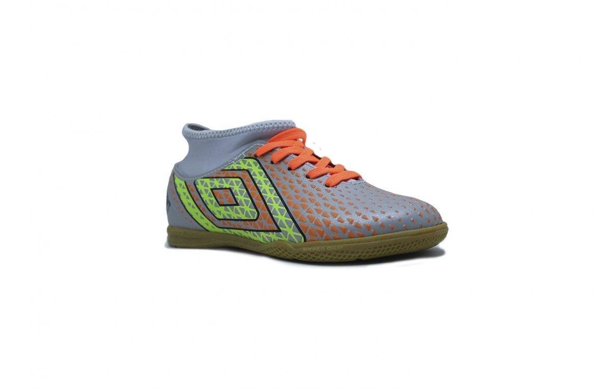 Chuteira Futsal Umbro Mutant Jr Cinza/Laranja 2
