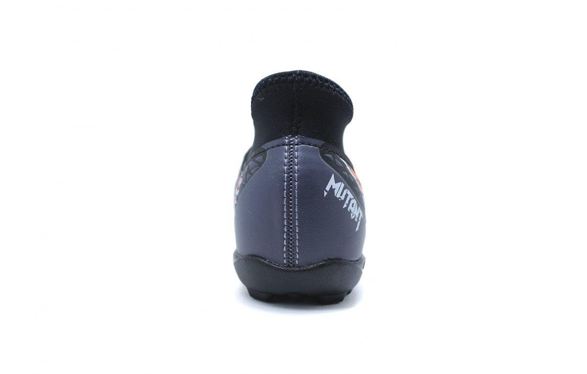 Chuteira Society Umbro Mutant Jr Preto/Laranja 3
