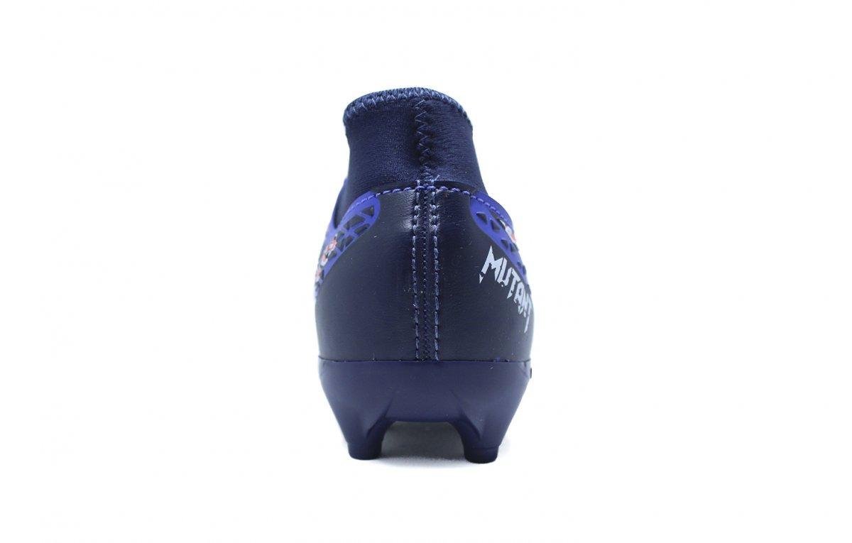 Chuteira Society Umbro Mutant Jr Azul/Laranja 3