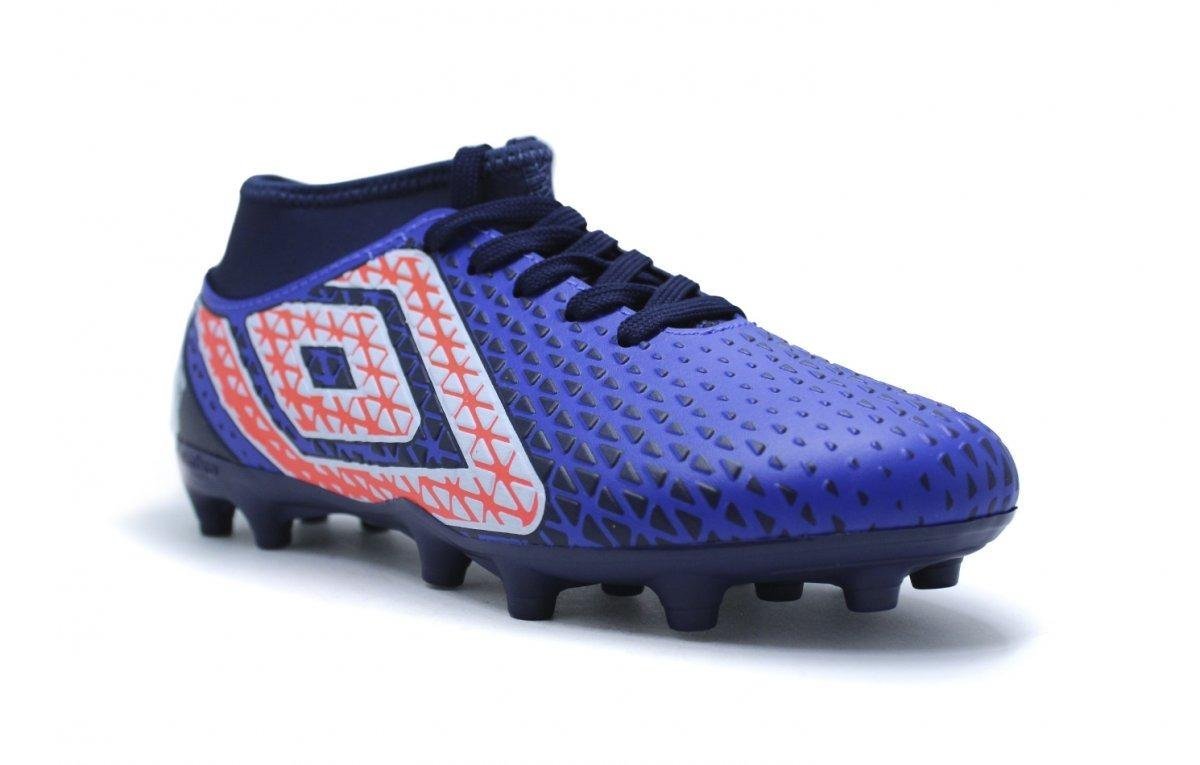 Chuteira Society Umbro Mutant Jr Azul/Laranja 2