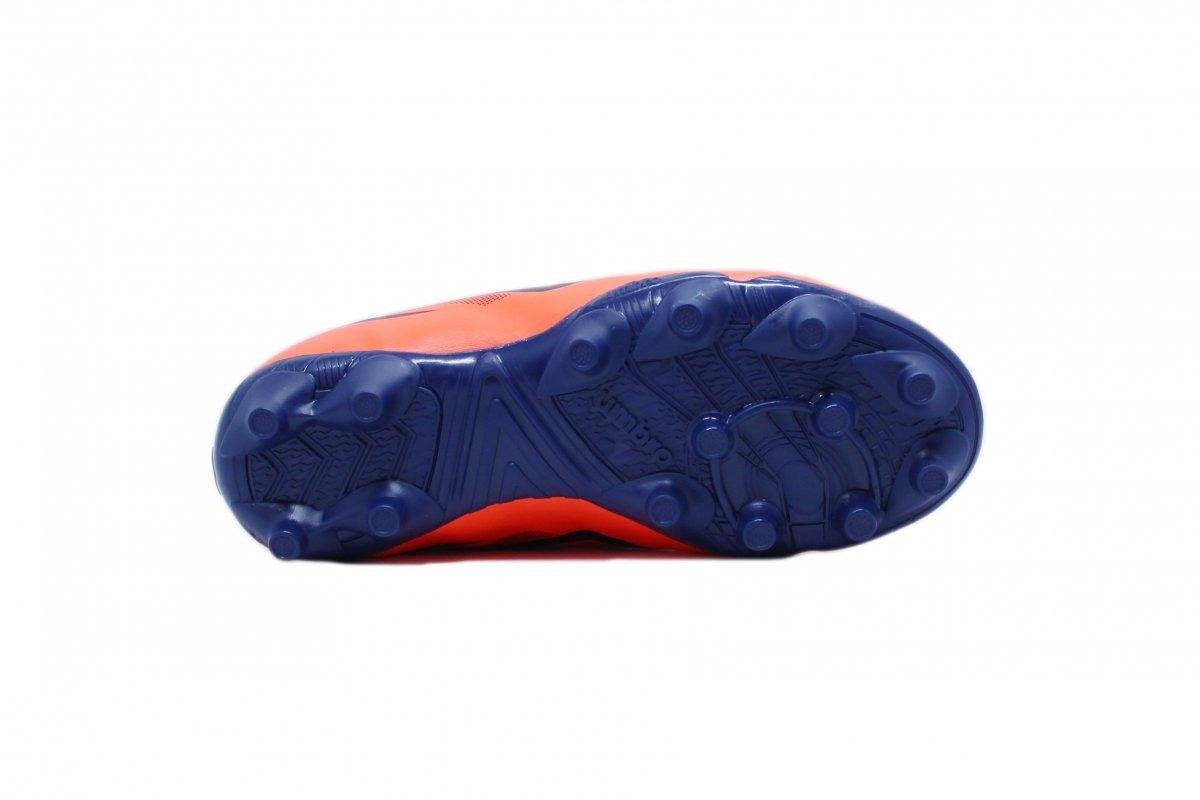 Chuteira campo Umbro Beat Jr infantil - unissex - laranja e azul marinho Vermelho/Preto 4
