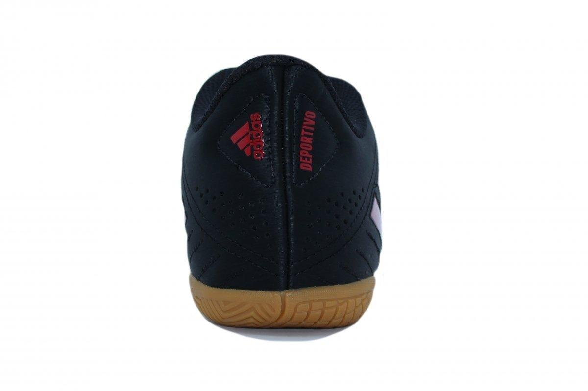 Chuteira Futsal Adidas Deportivo Preto/Vermelho 3