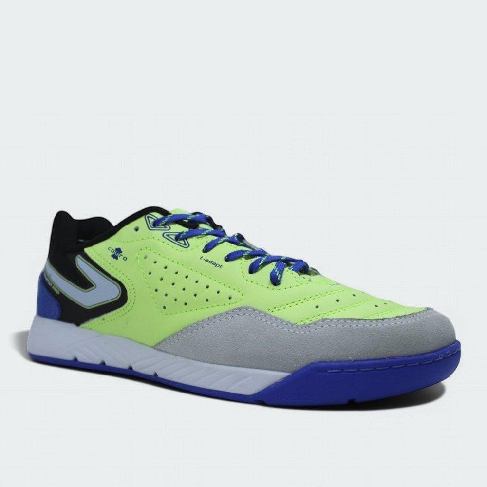 Chuteira Futsal Topper Dominator Pro V Verde/Azul 2