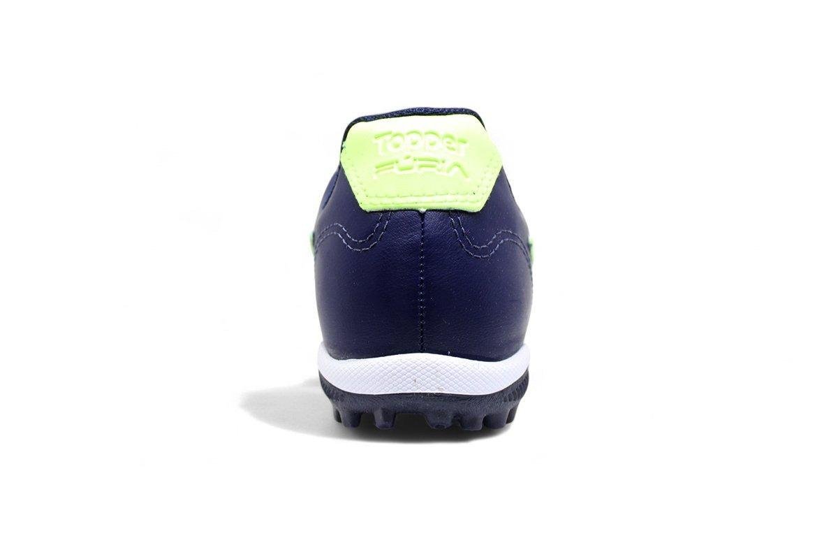 Chuteira Society Topper Furia Azul/Verde 3