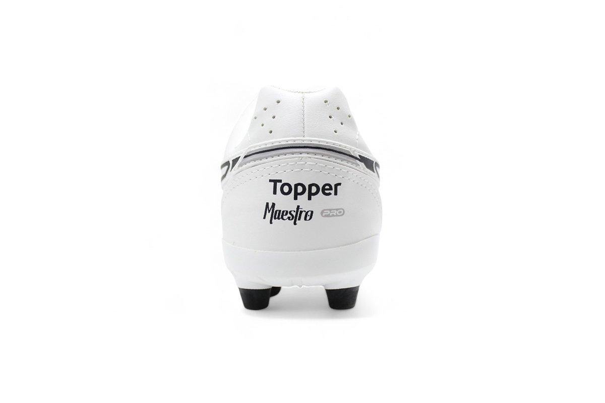Chuteira Campo Topper Maestro Pro V Branco/Preto 3