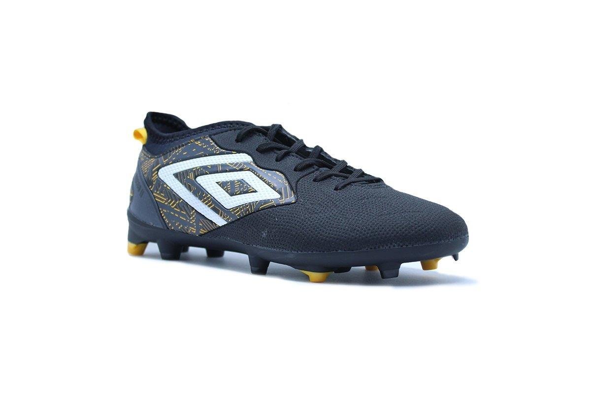 Chuteira Campo Umbro Tocco II Preto/Laranja 2