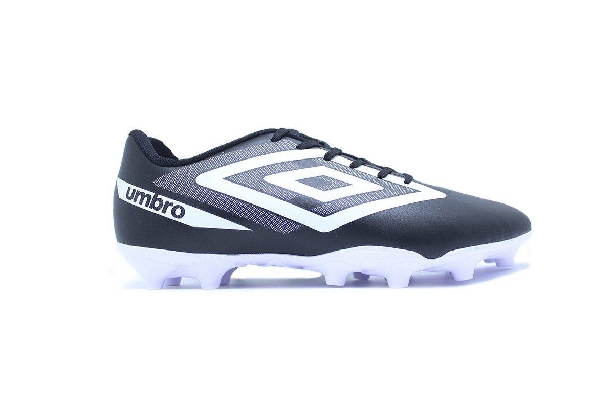 Chuteira campo Umbro Beat - unissex - preto e branco Preto 2