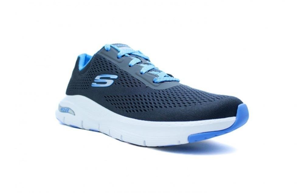 Tênis Skechers Arch Fit Big Appeal Cinza/Azul 2