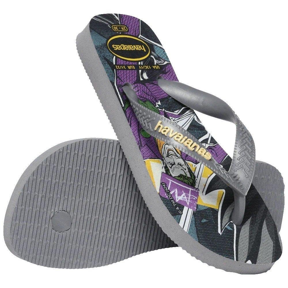 Chinelo Havaianas Kids Hero DC Batman Cinza/Preto 3