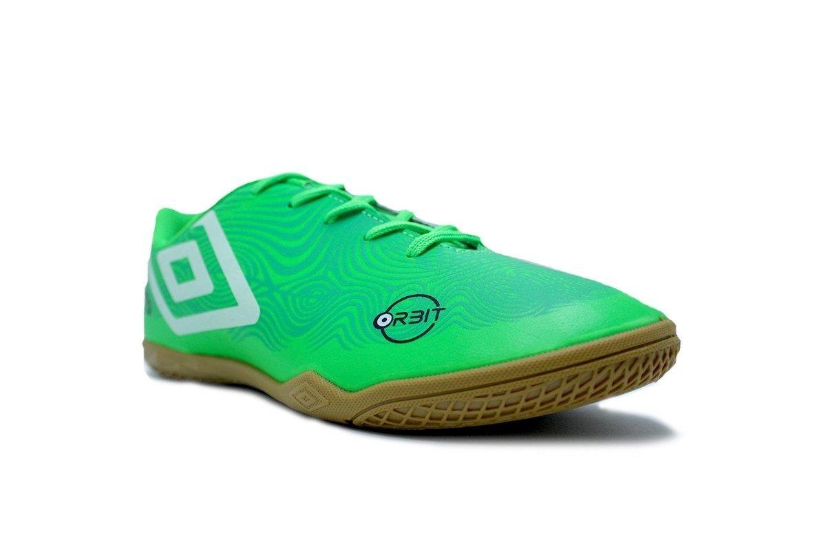 Chuteira futsal/indoor Umbro Orbit - unissex - verde e branco Verde/Preto 2
