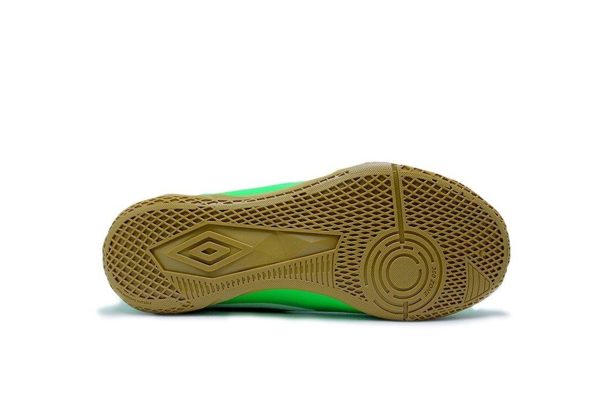 Chuteira futsal/indoor Umbro Orbit - unissex - verde e branco Verde/Preto 4