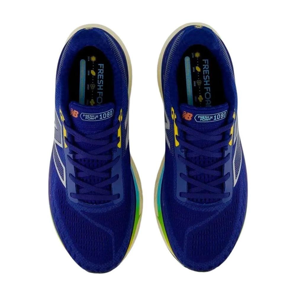 Tênis New Balance Fresh Foam X 1080 V14 Azul/Verde 3