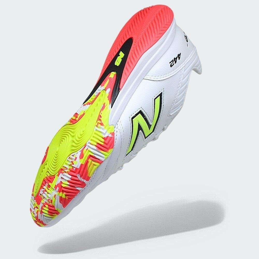 Chuteira Futsal New Balance 442 Pro V2 Branco/Verde 5
