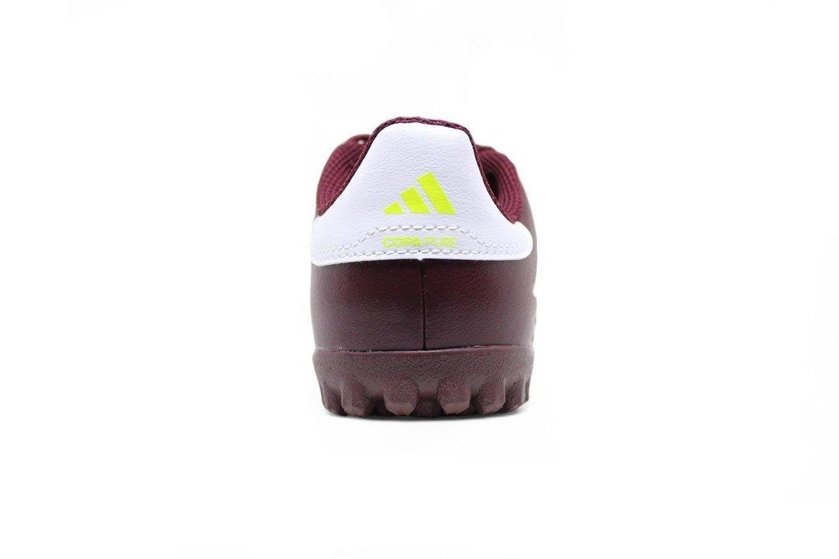 Chuteira society Adidas Copa Pure 2 Club infantil - unissex - bordo e branco Vermelho 3