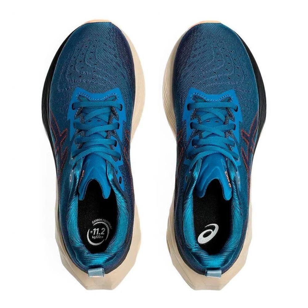 Tênis ASICS Novablast 4 Azul/Laranja 4
