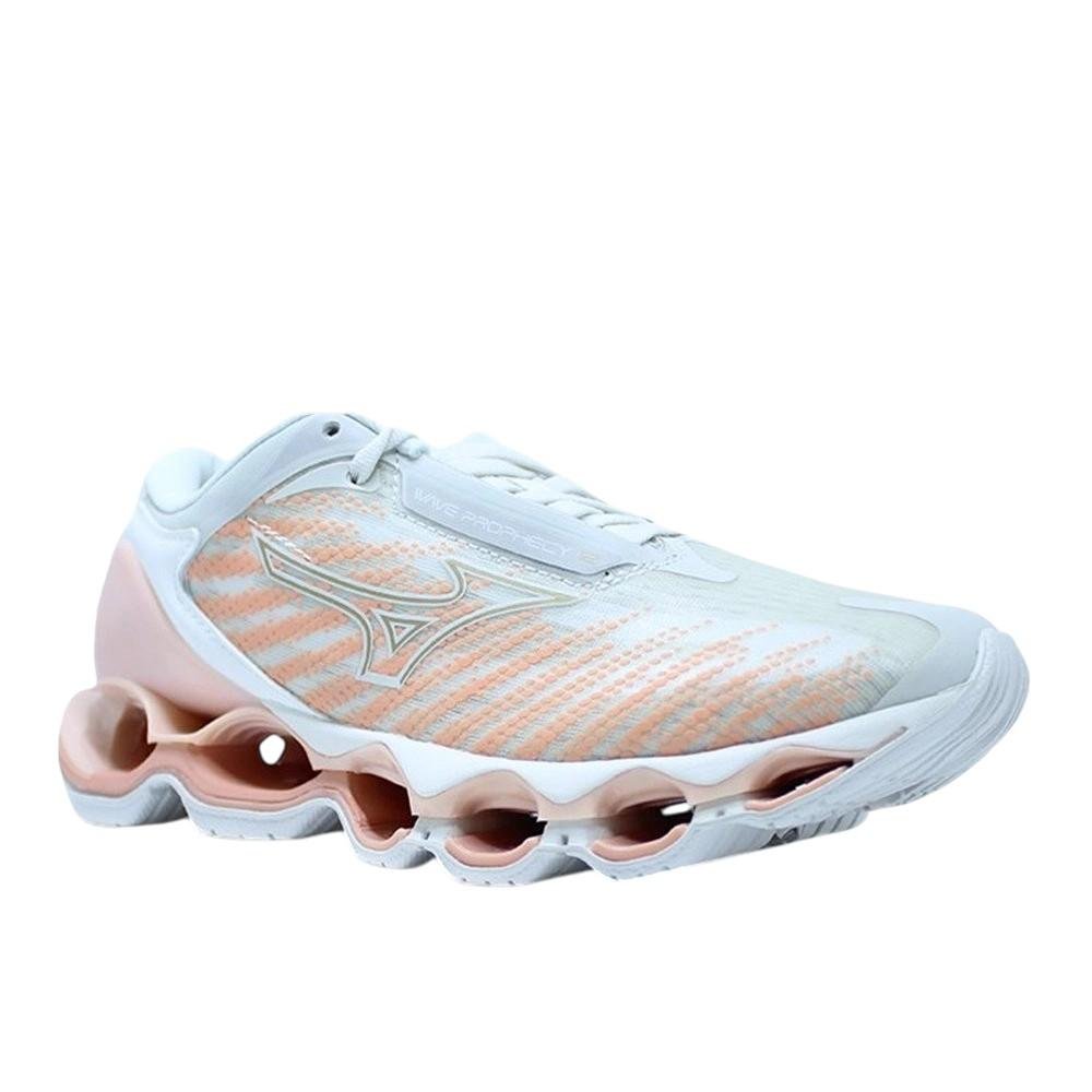 Tênis Mizuno Prophecy 12 Branco/Rosa 2