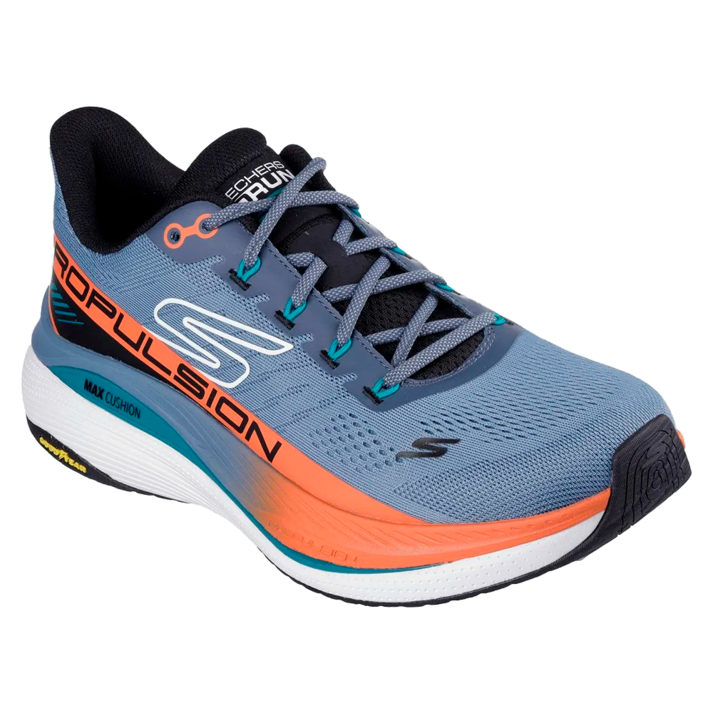 Tênis Skechers Max Cushioning Cinza/Laranja 2