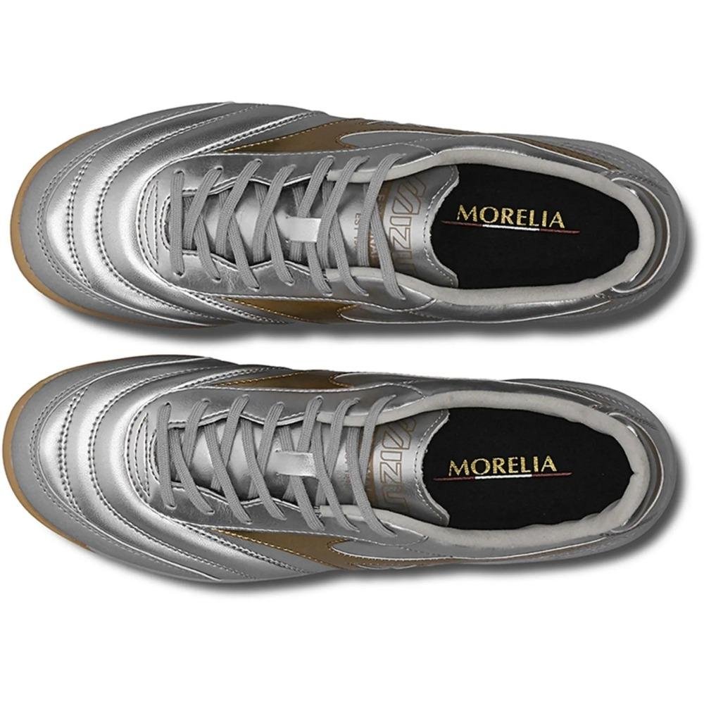 Chuteira Futsal Mizuno Morelia Sala Pro Prata/Dourado 3