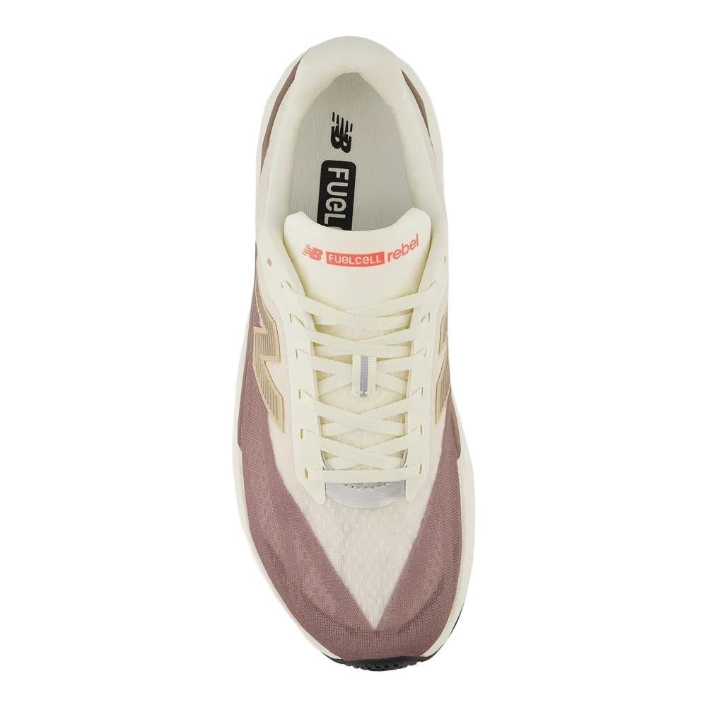 Tênis New Balance FuelCell Rebel v5 Branco/Marrom 3