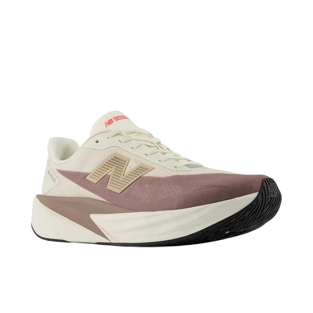 Tênis New Balance FuelCell Rebel v5 Branco/Marrom 4