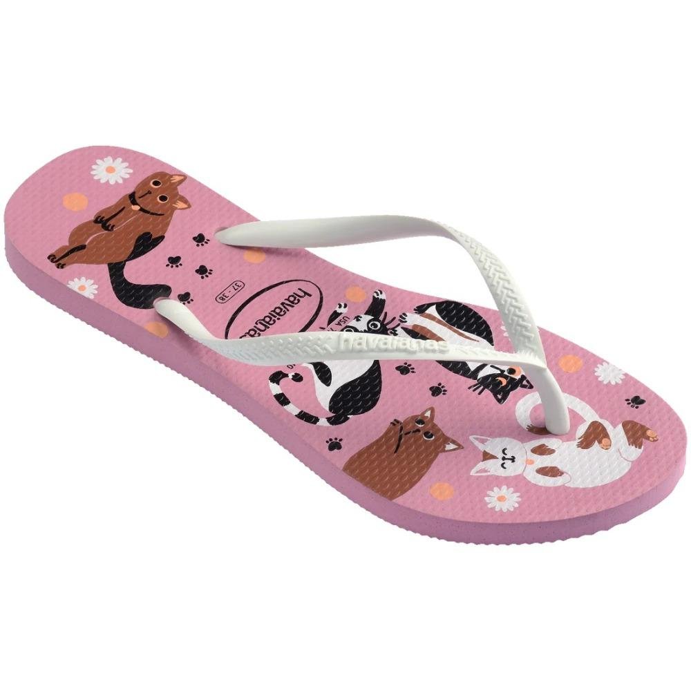 Chinelo Havaianas Slim Pets Rosa 2