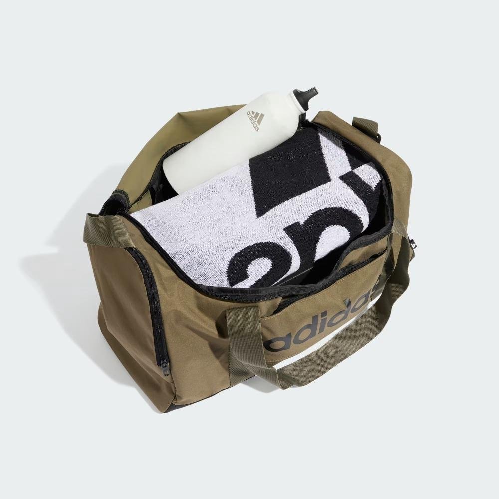 Bolsa Adidas Linear Duffel S Verde/Preto 4