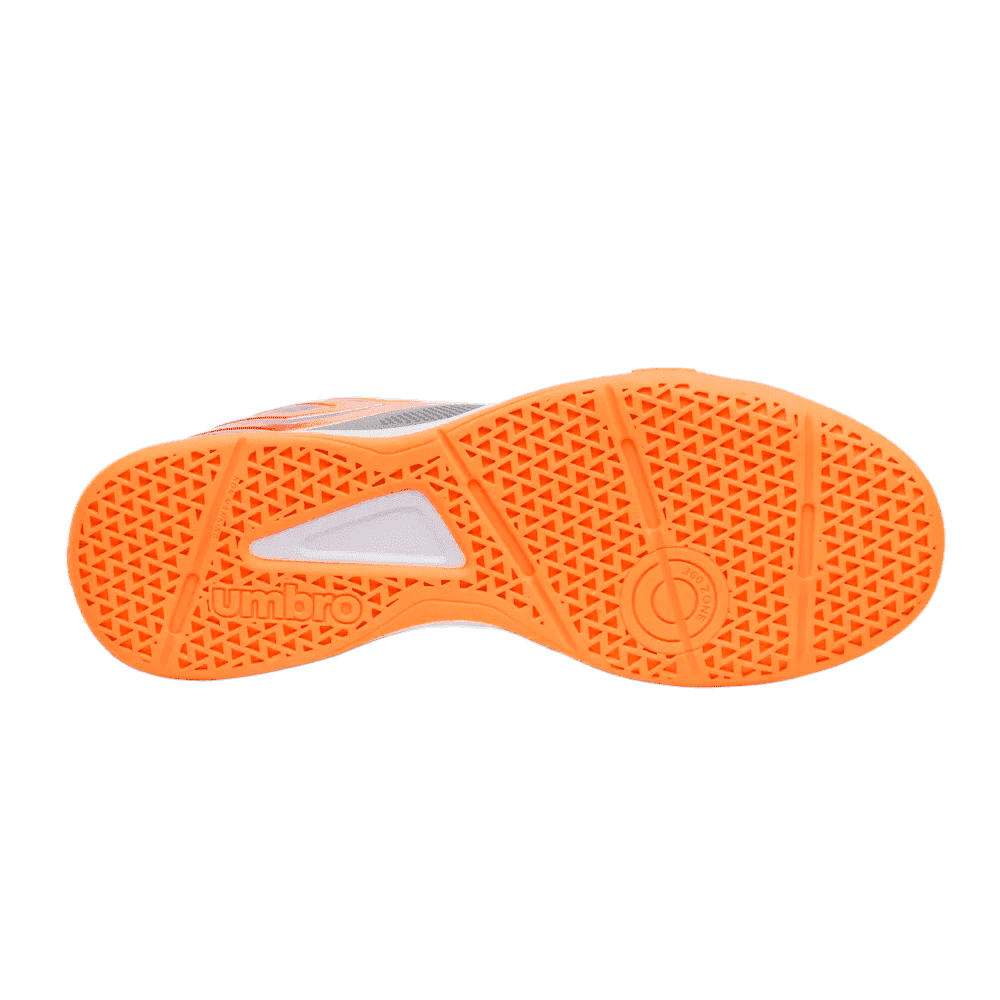 Chuteira Futsal Umbro Pro 5 Bump Club Cinza/Laranja 4