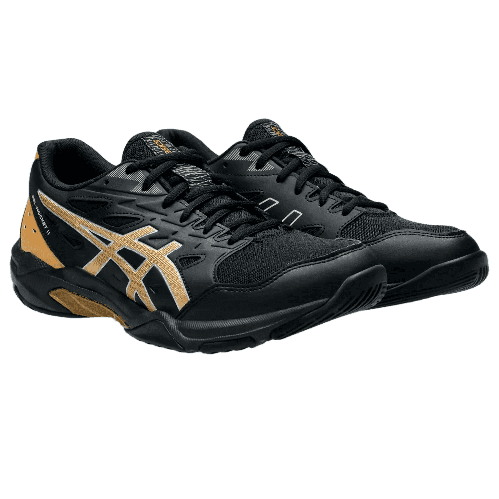 Tênis Asics Gel-Rocket 11 Preto/Dourado 2