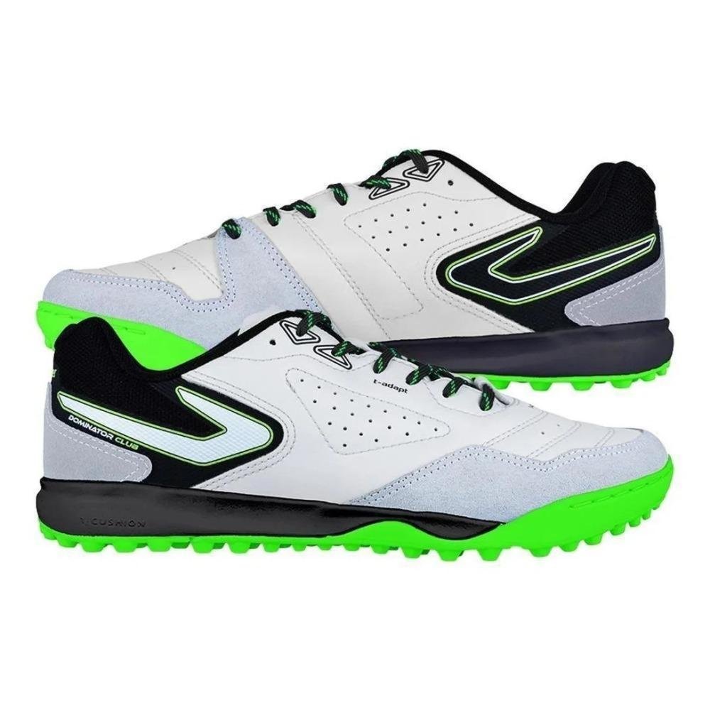 Chuteira Society Topper Dominator Club V Branco/Verde 2