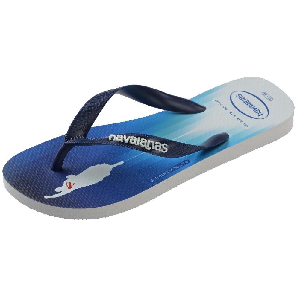Chinelo Havaianas Top Heróis DC Superman Branco/Azul 6