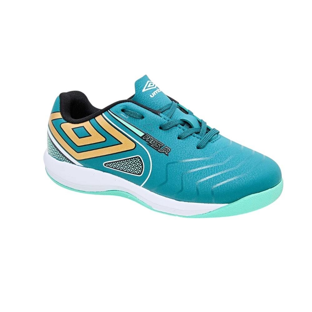 Chuteira Futsal Umbro Pro 5 Bump Jr Verde/Preto 2
