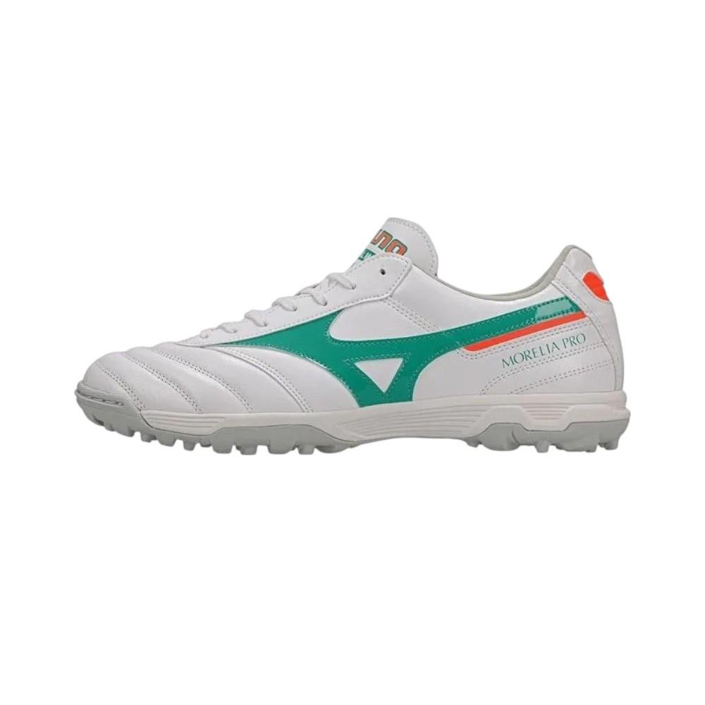 Chuteira Society Mizuno Morelia II Pro Branco/Laranja 2